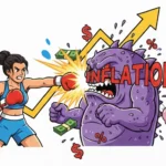 Inflation overview showing rising prices impact on money value and strategies like investing saving and budgeting to preserve purchasing power