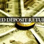 Graphic showing currency notes and the words Fixed Deposit Returns, representing fixed deposit income, saver returns, and interest-bearing bank deposits.