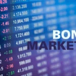 Digital trading screen with the words Bond Markets, representing global sovereign bonds, yield movements, fixed-income trading, and duration risk.