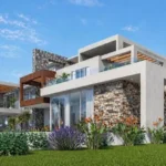 Modern luxury home with large glass windows, outdoor fire feature, and pool area, representing Kenya real estate investment and high-end residential property exposure.