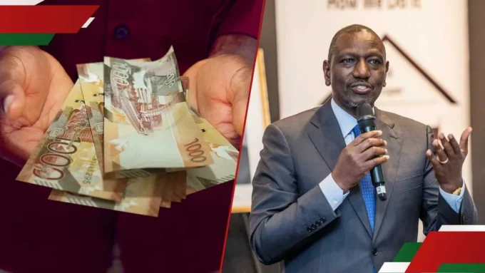 Split image showing Kenyan shilling notes and a public official speaking, representing Kenya Treasury bill demand, government borrowing, and money market investor sentiment.