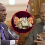 Composite image showing Kenyan government officials and Kenyan shilling notes, representing Treasury bonds, public borrowing, and budget financing discussions.