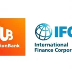 UnionBank and International Finance Corporation logos on a white background, representing IFC’s investment in UnionBank’s sustainability bond.