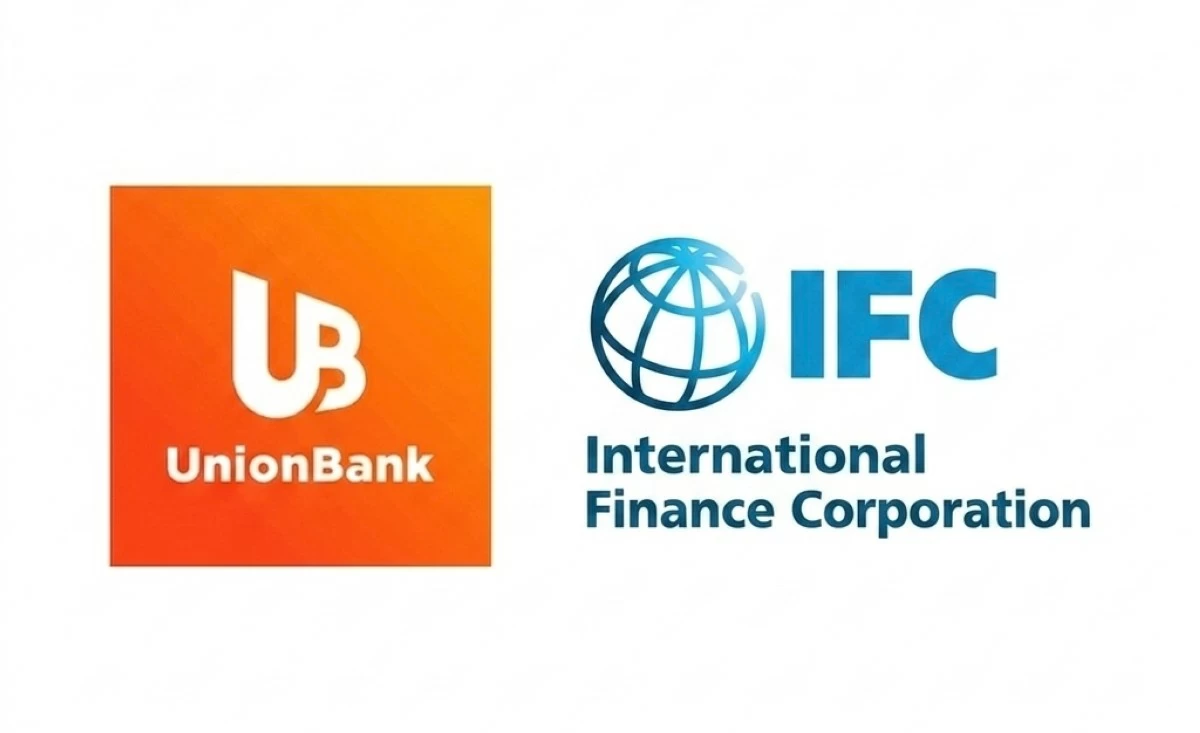 UnionBank and International Finance Corporation logos on a white background, representing IFC’s investment in UnionBank’s sustainability bond.