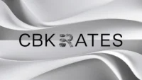 Minimal grey image with the words “CBK Rates” in large black text across a white and silver wave background. Small illustrations of coins and Kenyan banknotes appear between the words, representing Kenya’s central bank rate, money-market pricing and cash-investment yields.