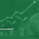Green-toned image showing plant shoots growing from stacked coins, a rising line chart and the text “EU green bond standard,” representing sustainable finance, green bond growth and Europe’s climate-investment framework.
