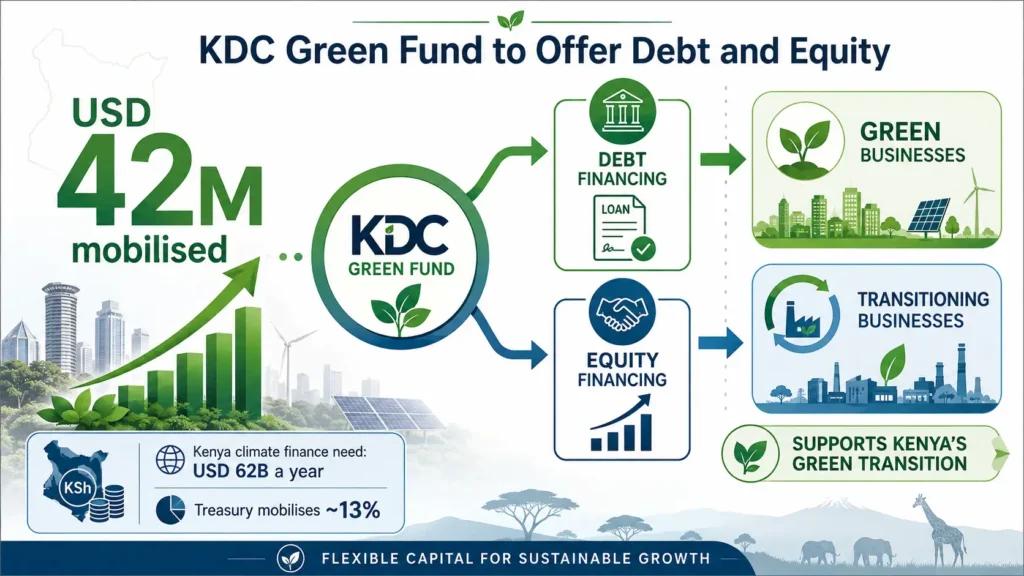 Kenya Development Corporation mobilises USD42 million for green businesses and transition financing.