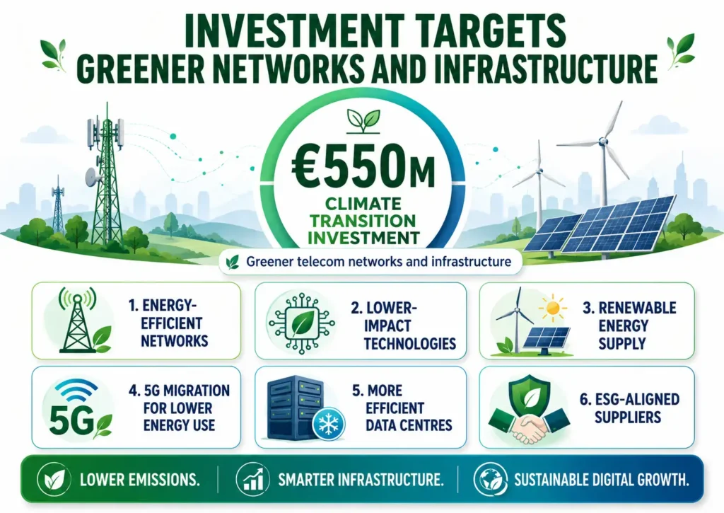 TIM’s €550 million climate plan targets greener telecom networks and infrastructure.