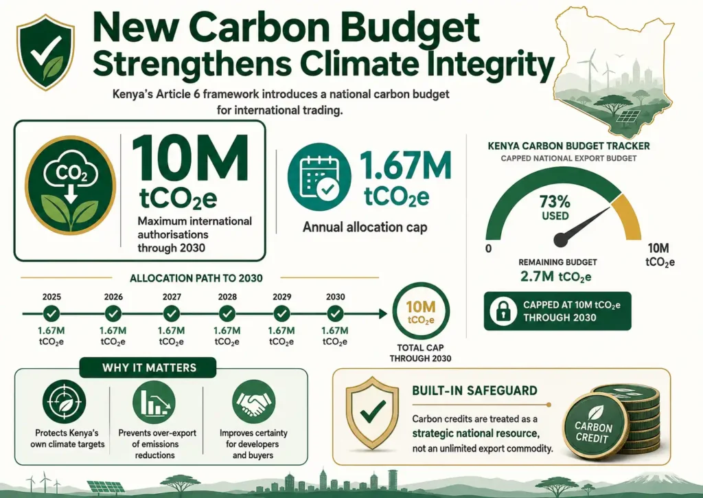 Kenya caps carbon credit exports at 10 million tCO₂e through 2030.
