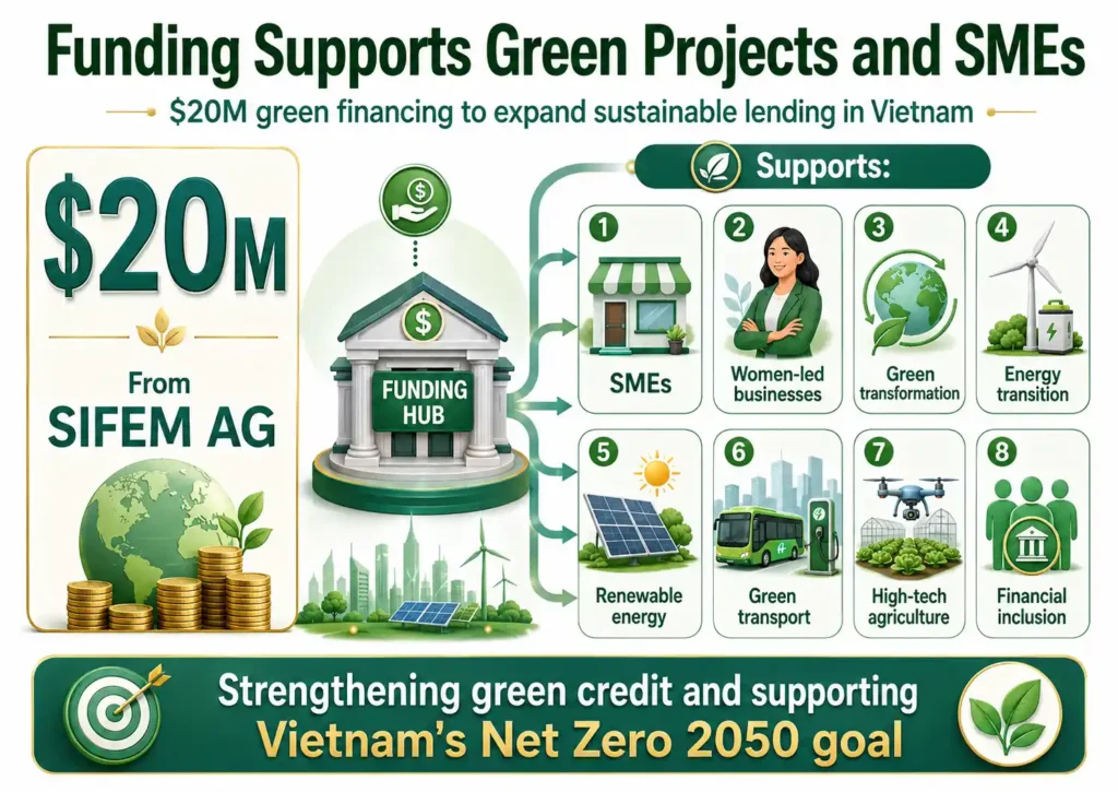 Nam A Bank’s $20 million green finance supports SMEs, renewable energy and sustainable projects in Vietnam. 