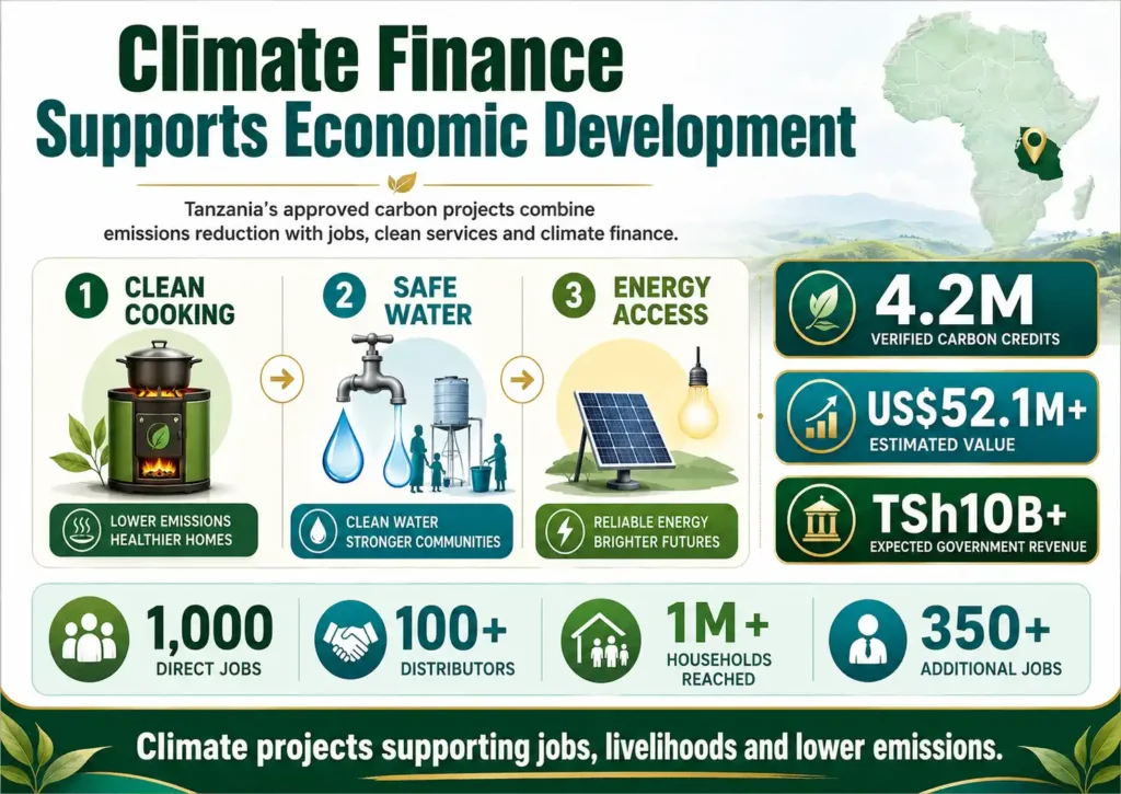 Tanzania’s carbon projects support clean energy, jobs and climate finance.