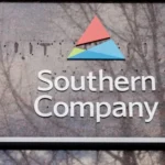 Exterior building sign showing the Southern Company name and logo, representing the US utility company behind the convertible senior notes offering.